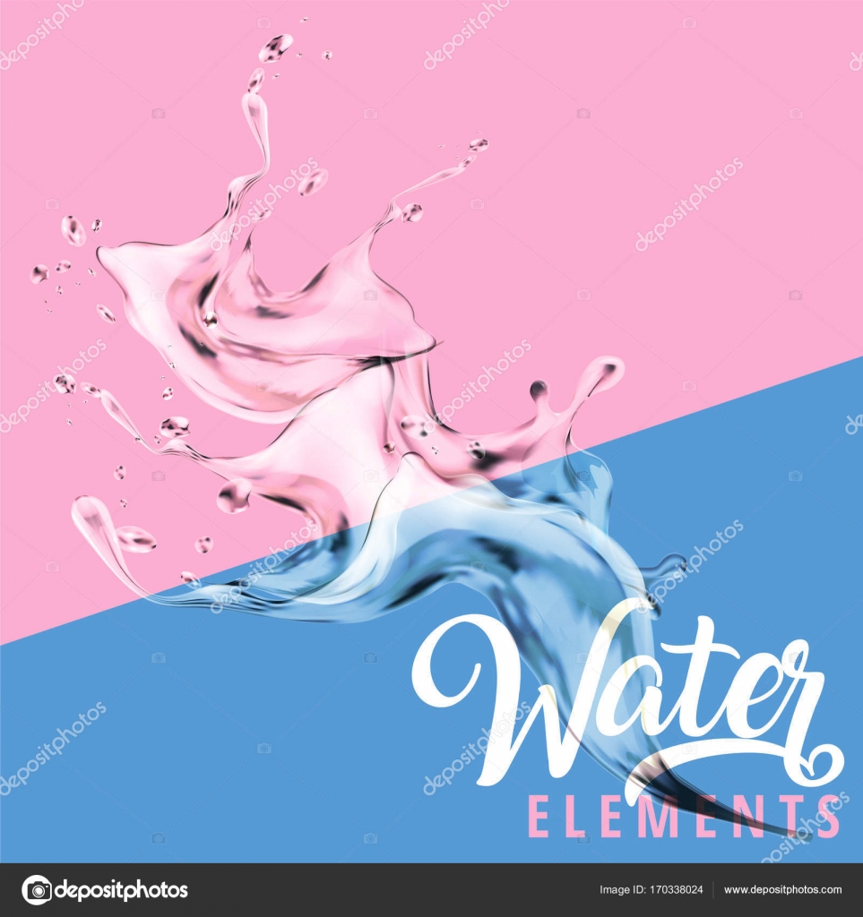 跳ねる水の要素 ストックベクター C Mitstudio 170338024