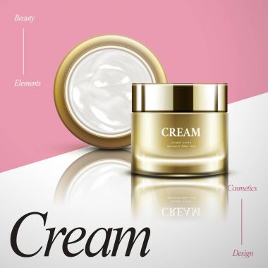 Krem kavanoz tasarım öğesi