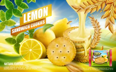 Limon sandviç kurabiye reklam