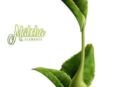 Matcha yaprakları öğesi 