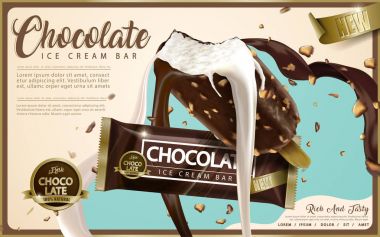 Çikolatalı dondurma çubuğu reklamları