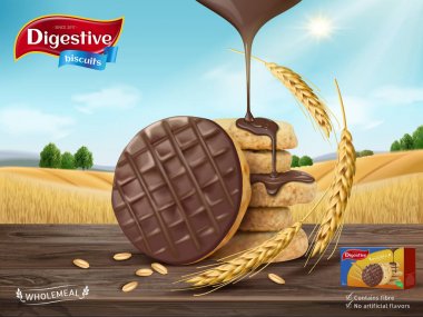 Çikolata sindirim bisküvi reklam