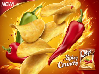 Baharatlı patates cipsi reklam