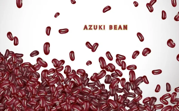 Azuki beans background — Stock Vector