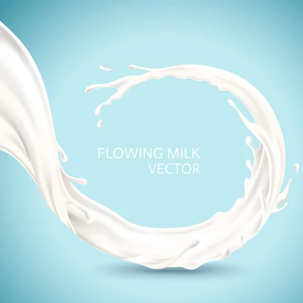 Elemento lácteo de fluxo — Vetor de Stock