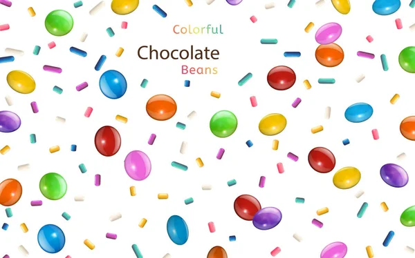 Шоколадные бобы и радужные джимми — стоковый вектор