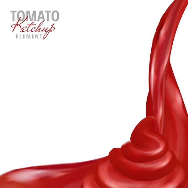 Salsa de tomate ketchup — Vector de stock