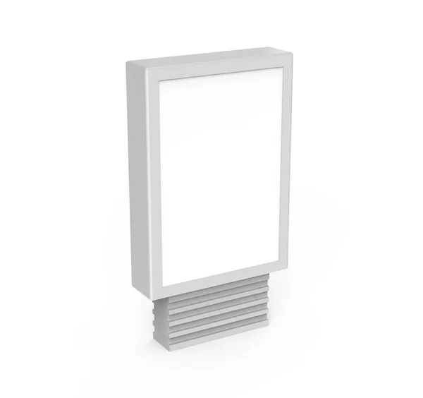 Caixa de luz em branco vertical — Fotografia de Stock