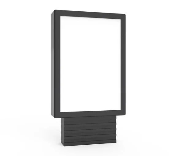 3D renderização caixa de luz quadro preto — Fotografia de Stock