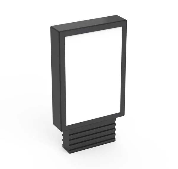 3D renderização caixa de luz quadro preto — Fotografia de Stock