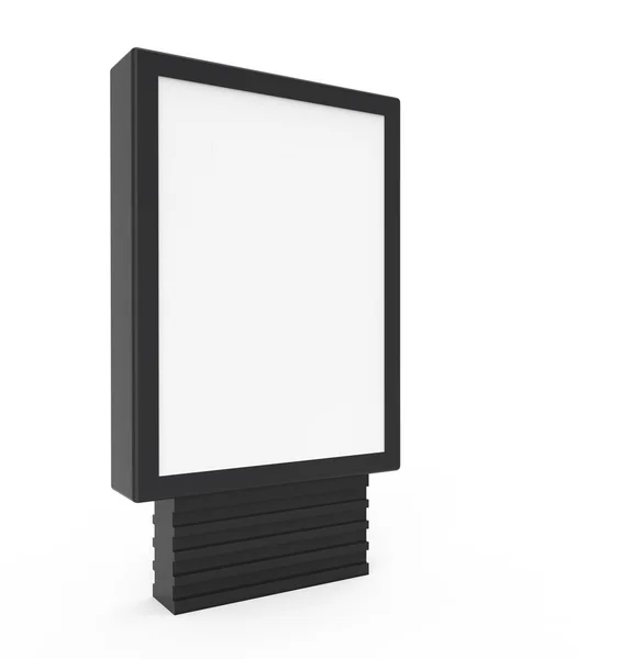 3D renderização caixa de luz quadro preto — Fotografia de Stock