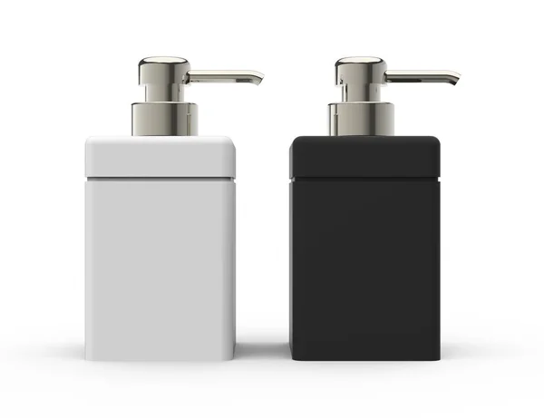 Black white cosmetic bottle — Stock Photo, Image