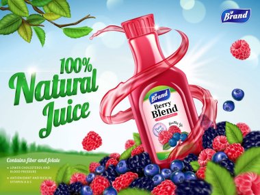 Doğal berry karışım suyu reklamları