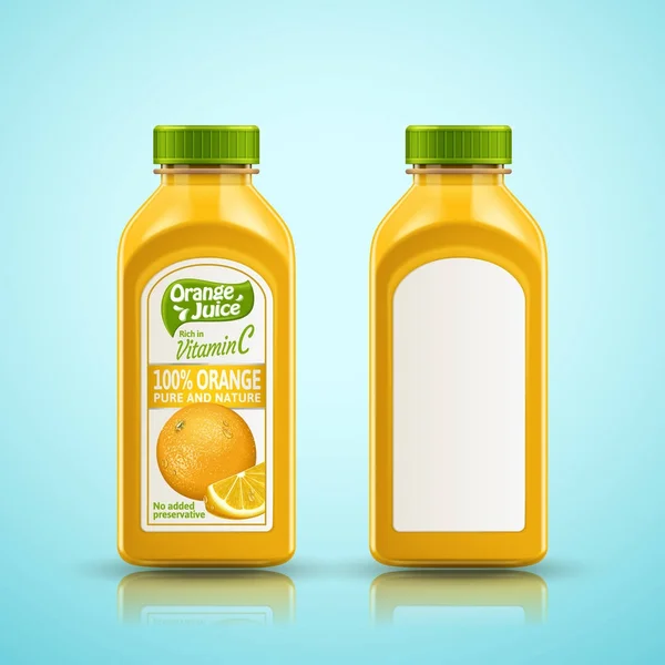 Σετ μπουκάλι χυμό πορτοκαλιού — Διανυσματικό Αρχείο