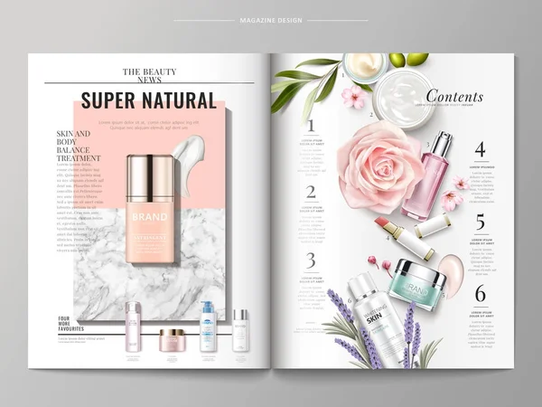 Kosmetyczny magazyn szablon — Wektor stockowy