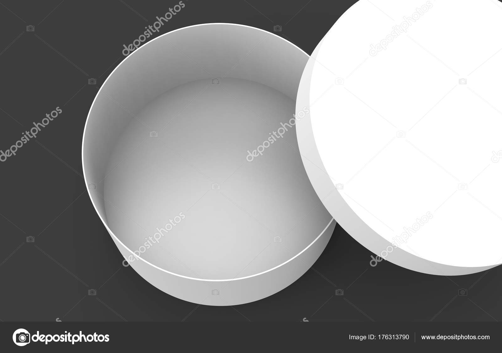 Single Blank Box Close Look Paper Box Mockup Its Lid Stock Photo By C Mitstudio 176313790