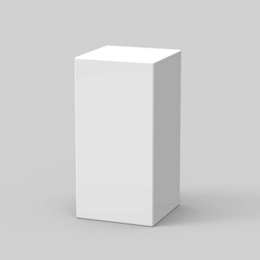 yan görünümü 3d render boş uzun kutu ve gölge, izole gri arka plan