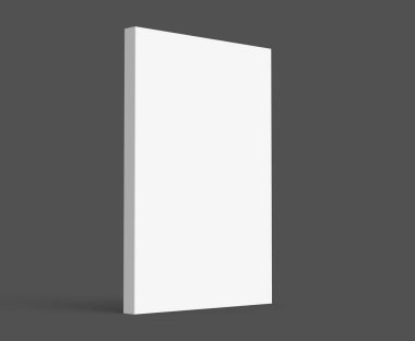 3d render ciltli kitap, koyu arka plan üzerinde izole tek kitap mockup ayakta