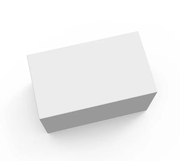 昇格を表示 レンダリング傾き空のボックス 分離ホワイト バック グラウンド — ストック写真