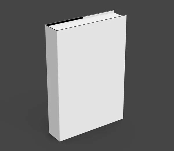 Rendering Hardcover Boek Één Boek Mockup Geïsoleerd Een Donkere Achtergrond — Stockfoto