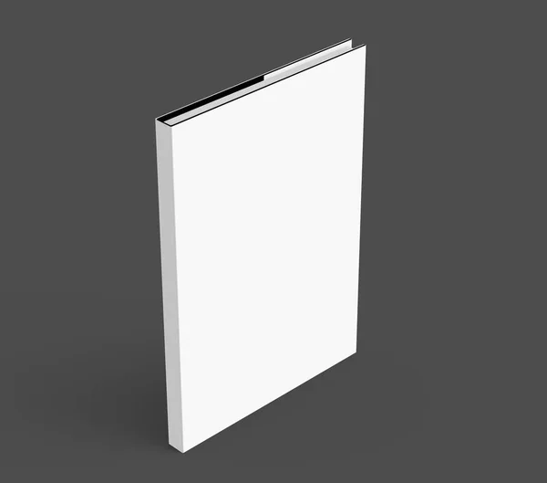 Rendering Hardcover Buch Einzelbuch Attrappe Isoliert Auf Dunklem Hintergrund Erhöhte — Stockfoto