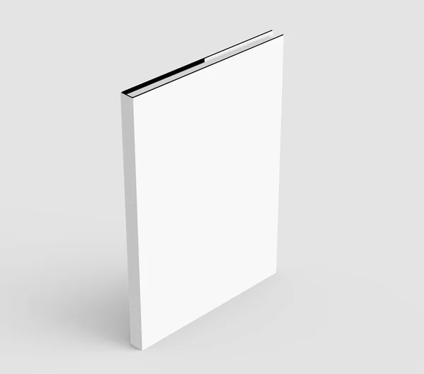Libro Rendering Copertina Rigida Piedi Singolo Libro Mockup Isolato Sfondo — Foto Stock