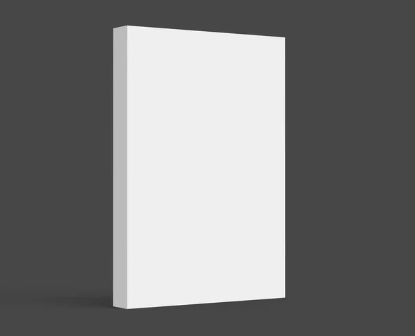 Rendering Hardcover Boek Permanent Één Boek Mockup Geïsoleerd Donkere Achtergrond — Stockfoto