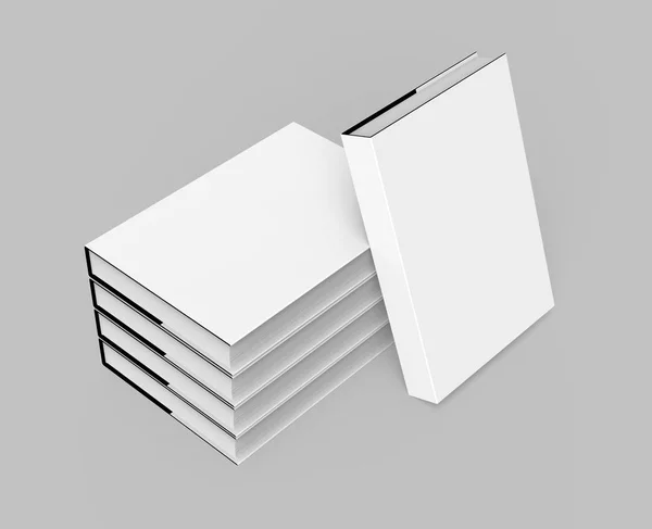 3D rendering hardback boeken — Stockfoto