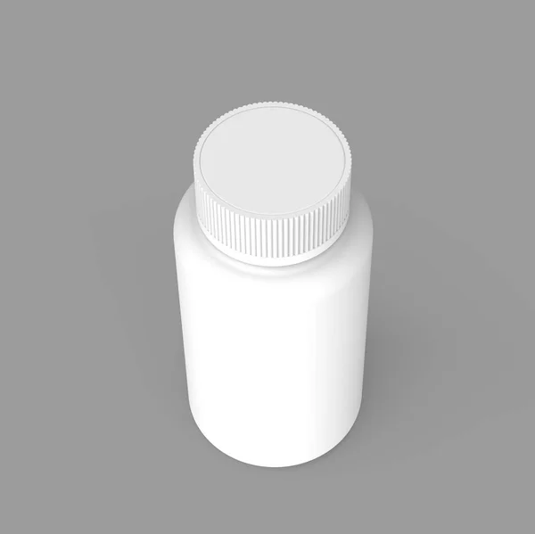 Garrafa de medicina em branco — Fotografia de Stock