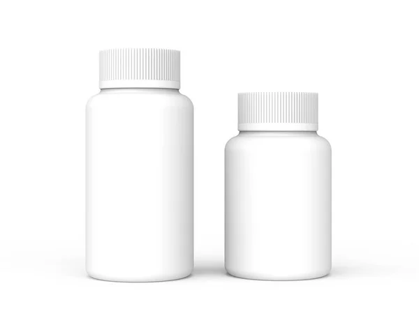 Frascos de medicamento em branco — Fotografia de Stock