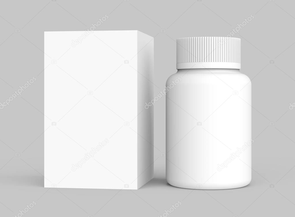 medicine bottle and box