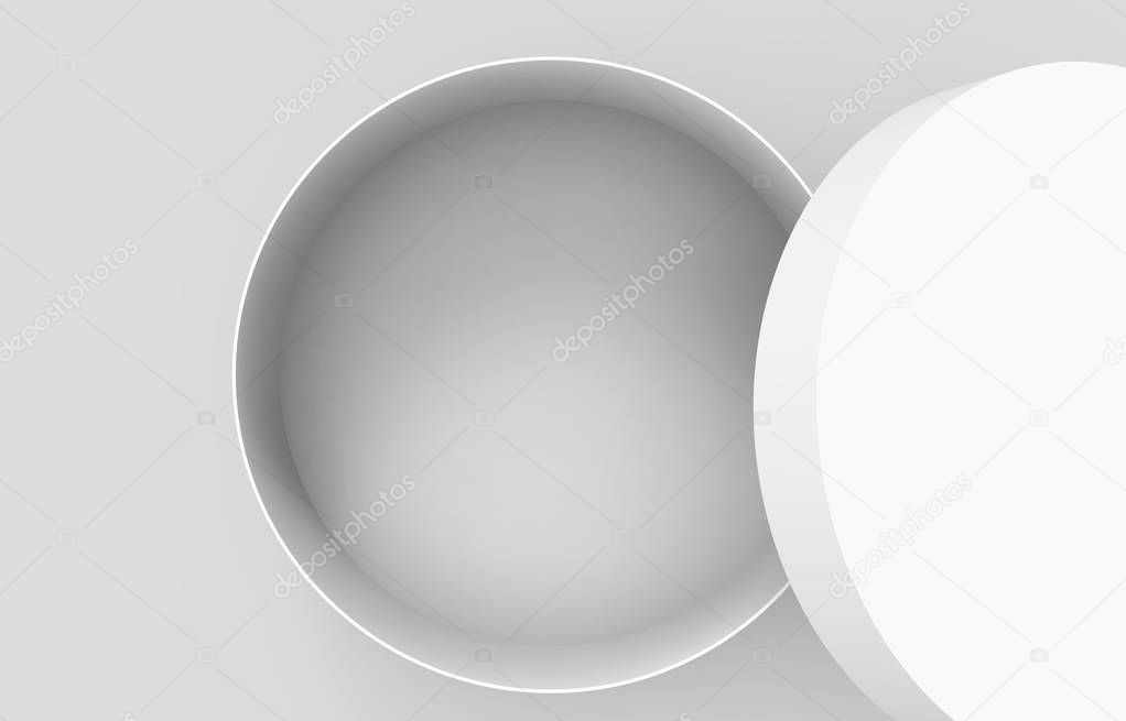 Single blank round box