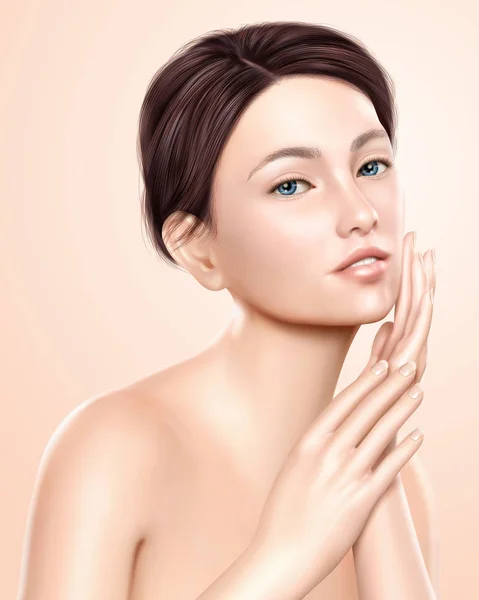 Mujer bonita modelo — Vector de stock