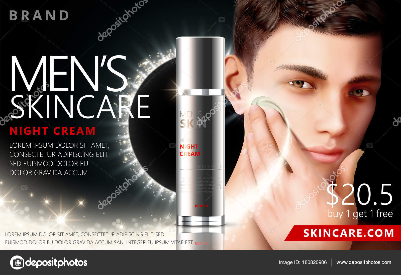 Skincare essence ads — Stock Vector © MITstudio 180820906