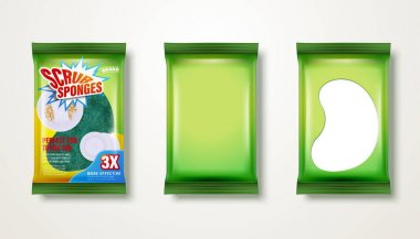 Sünger tasarım kümesi fırçalayın