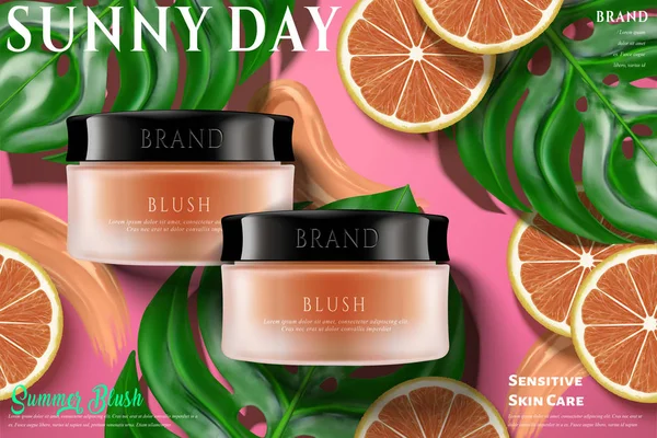 Trendy blush advertises — стоковый вектор