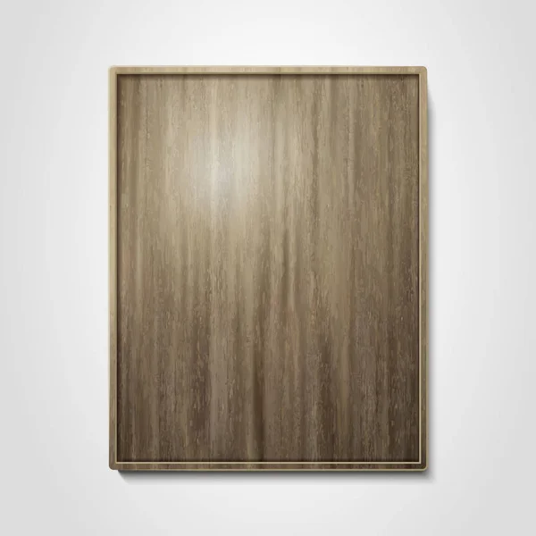 Wooden plate design element — Stock Vector