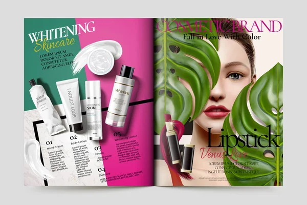 Cosmetische tijdschriftadvertenties — Stockvector