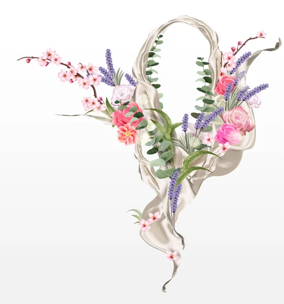 Diseño de ceremonia de flores — Vector de stock