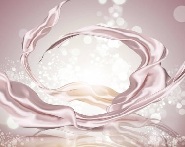 Gümüş saten pembe