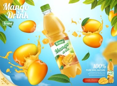 Şişelenmiş mango suyu