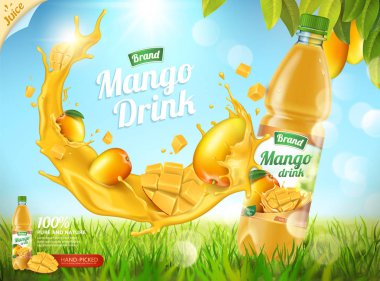 Şişelenmiş mango suyu