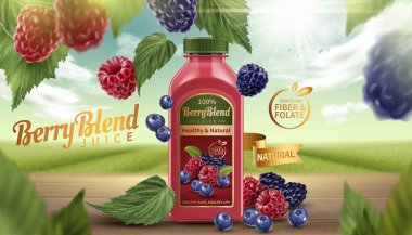 Berry şişe suyu karışımı