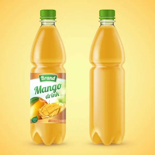 Набір упаковки соку манго — стоковий вектор