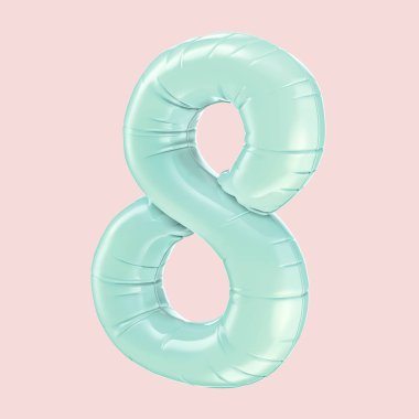 Tiffany mavi balonu numara 8