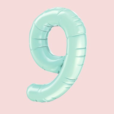 Tiffany mavi balonu numara 9