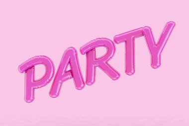 Pembe Parti balon ifadesi
