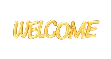 WELCOME balloon phrase clipart