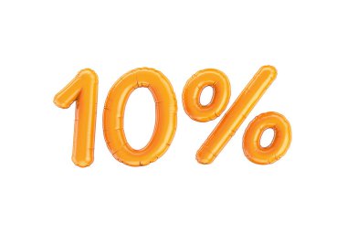 Turuncu% 10 balon ifadesi