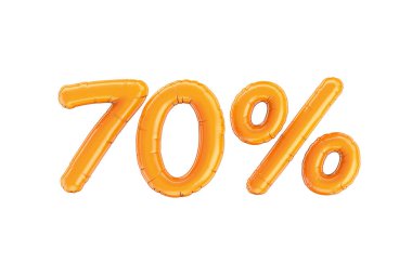 Turuncu% 70 balon ifadesi
